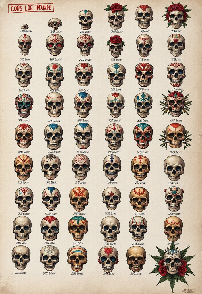 30 Candy Skull Tattoo Meaning and Creative Designs - 19. The Evolution of Candy Skull Tattoos
