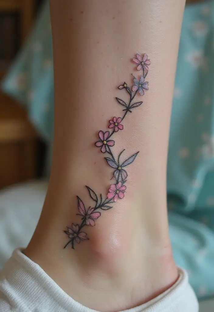 30 Daisy Chain Tattoo Inspirations for a Delicate Look - 19. Whimsical Daisies with Fairies