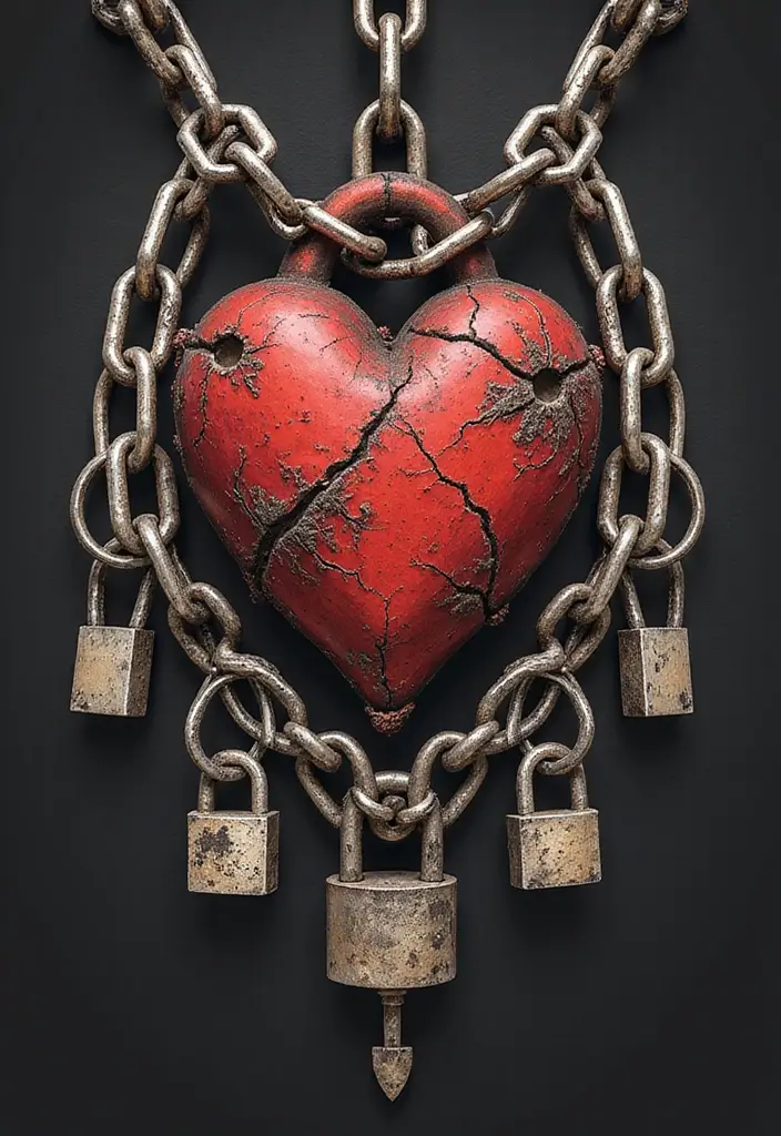 30 Dark Gothic Tattoos with Mysterious and Edgy Aesthetics - 19. The Chained Heart