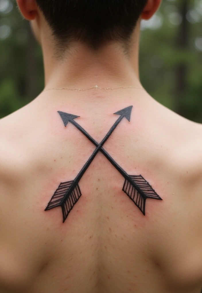 30 Eternal Love Tattoo Designs for Lasting Connection - 19. Crossed Arrows