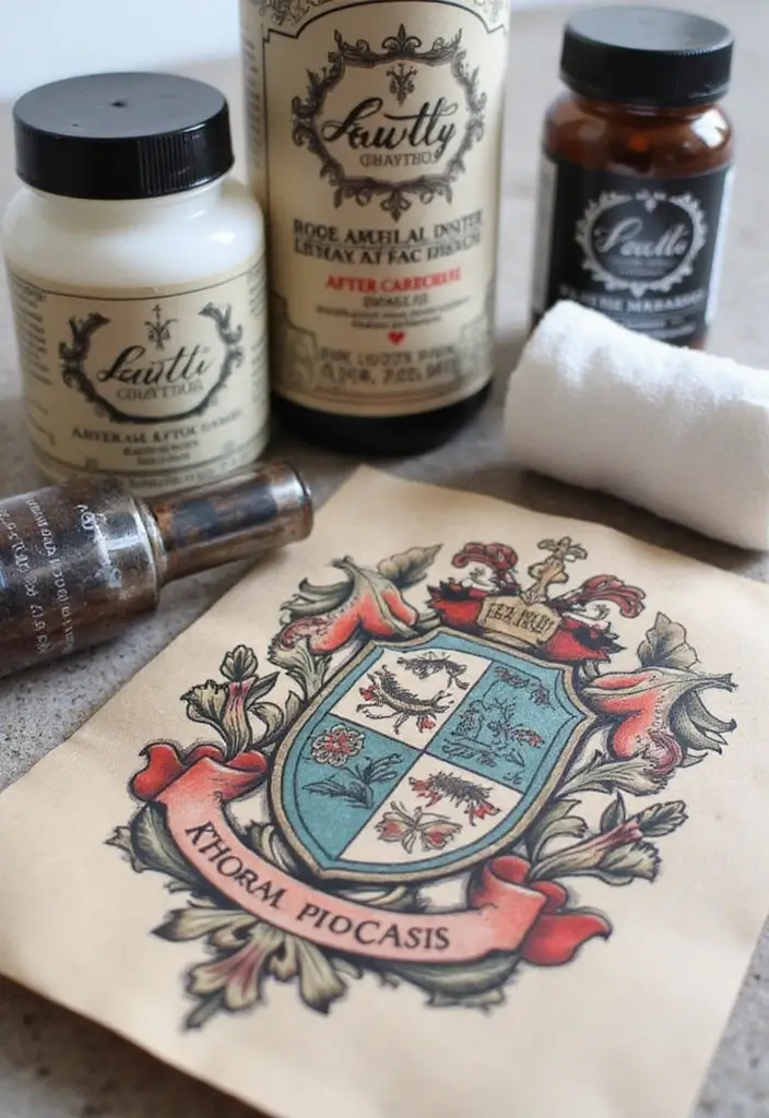 30 Family Crest Arm Tattoos That Carry Heritage - 19. Tattoo Aftercare Essentials
