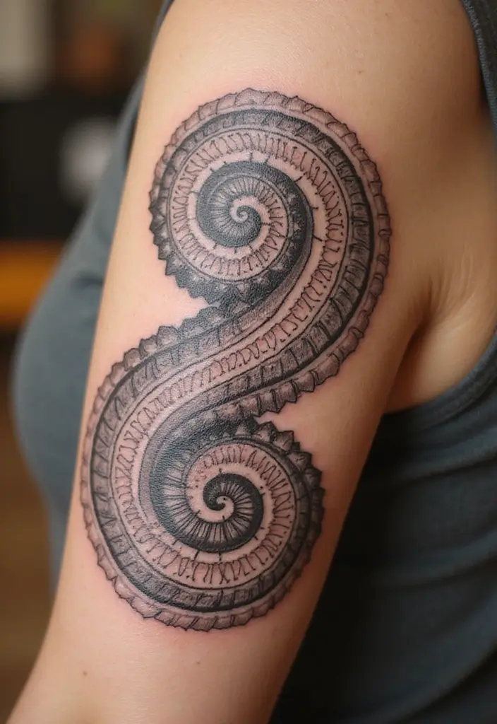 30 Masculine Tribal Tattoos Full of Power and Legacy - 19. The Spiral of Life