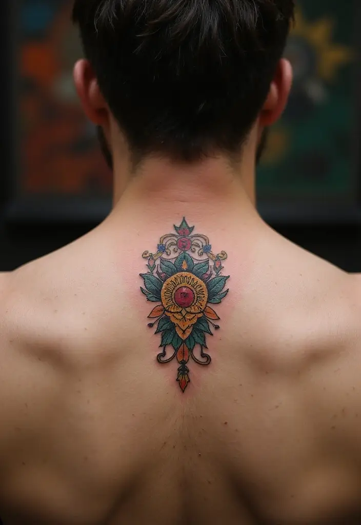 30 Most Popular Body Parts for Men to Tattoo - 19. Back of Neck Tattoos