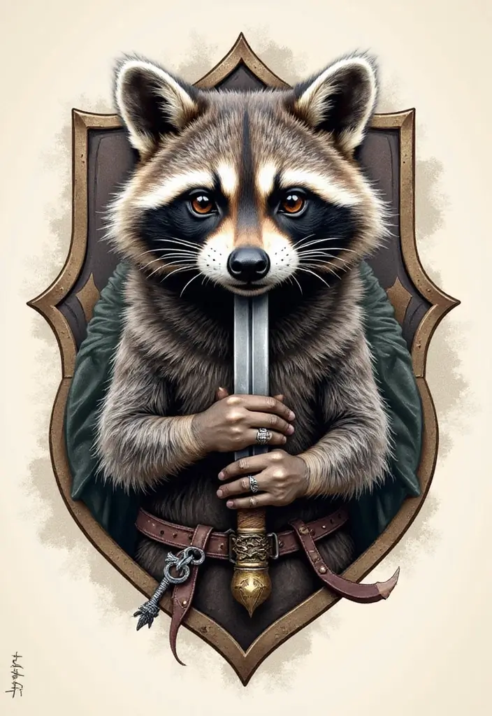 30 Raccoon Tattoo Designs with Clever and Playful Meanings - 19. The Brave Adventurer