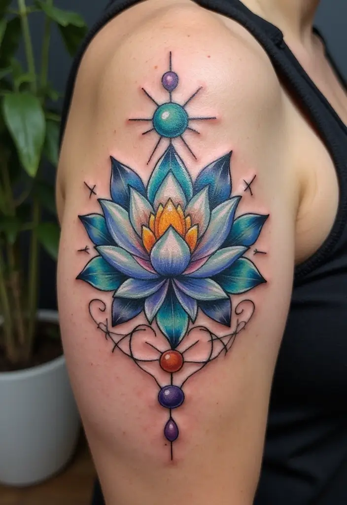 30 Strength Lotus Flower Tattoo Meaning and Designs - 19. Healing: Beauty in Recovery