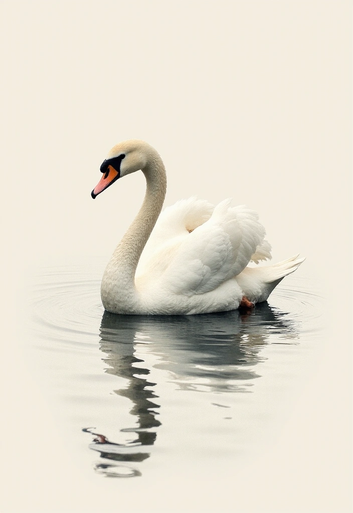 30 Graceful Swan Tattoo Ideas for a Timeless Look - 19. Swans with a Water Reflection