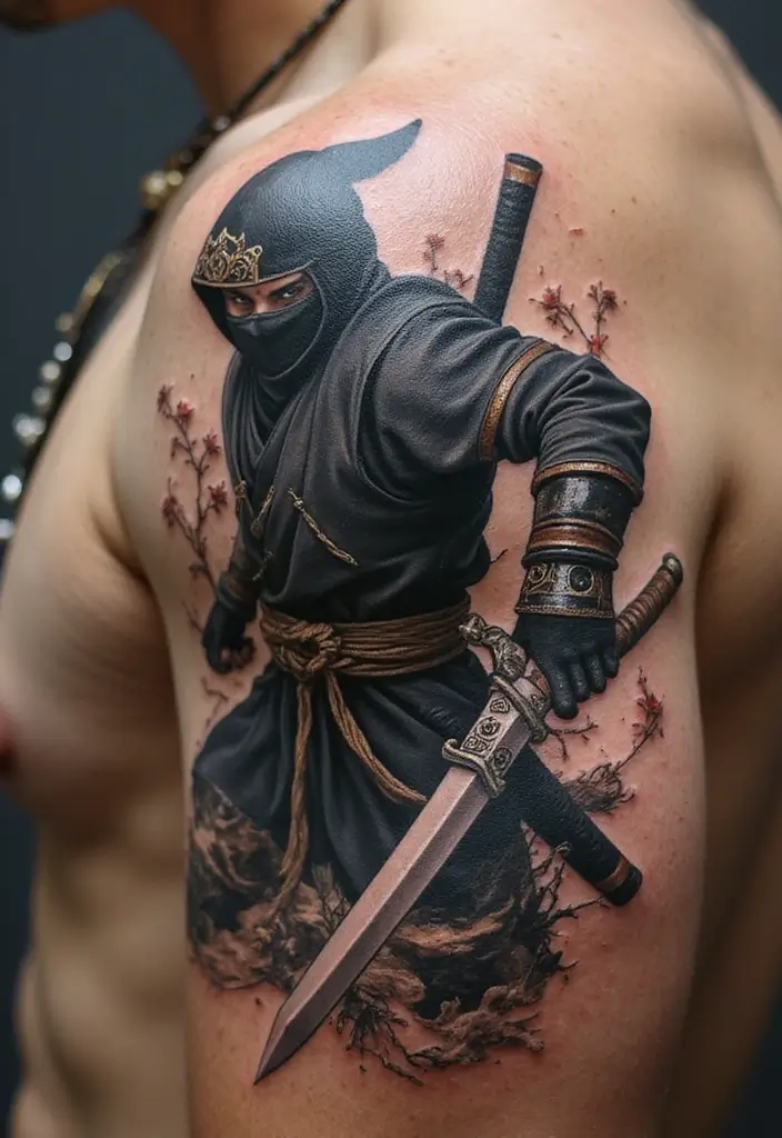 30 Yakuza Tattoo Name Inspirations and Their Meanings - 19. 忍者 (Ninja) - The Ninja