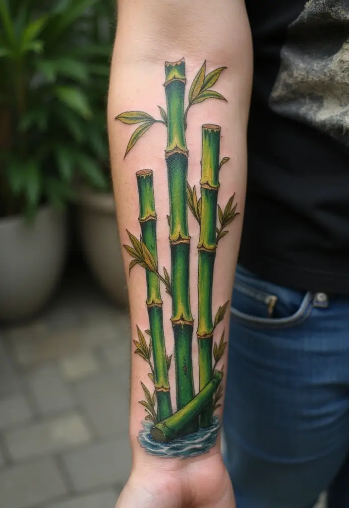 30 Bamboo Tattoo Meaning and Artistic Designs - 1. The Resilience of Bamboo