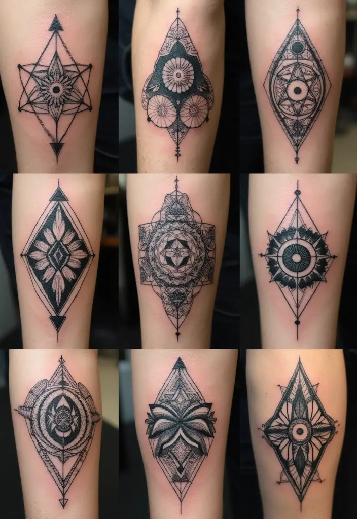 30 Blackwork Tattoo Ideas That Are Bold and Artistic - 1. Bold Geometric Patterns