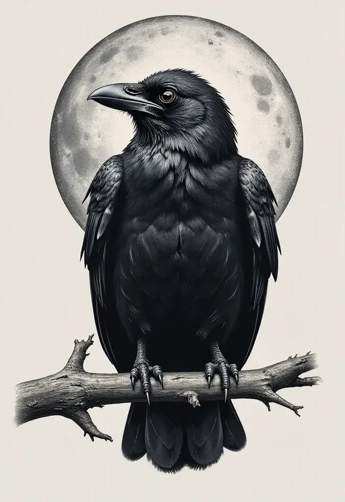 30 Dark Gothic Tattoos with Mysterious and Edgy Aesthetics - 1. The Enigmatic Raven