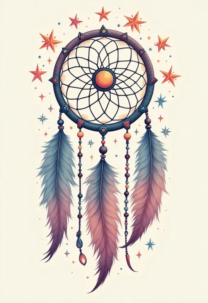 30 Dreamer Tattoo Meaning and Inspirational Designs - 1. Dreamcatcher Tattoos - Guardians of Dreams