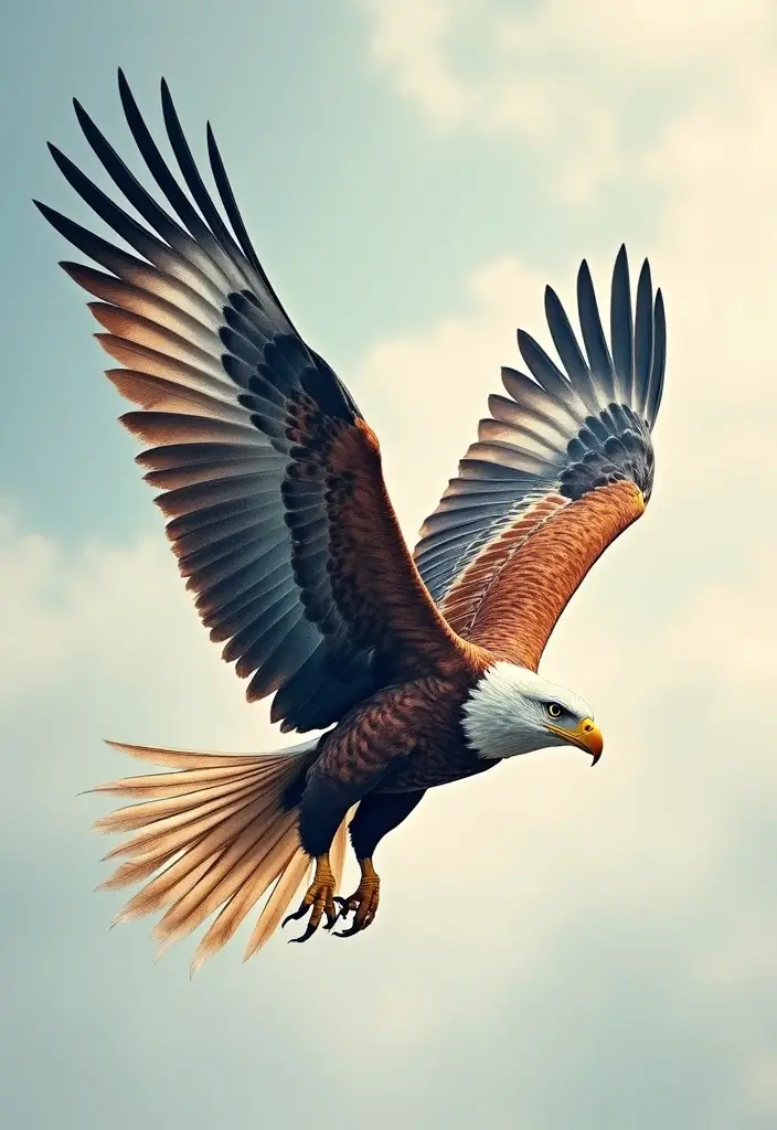30 Eagle Tattoo Ideas That Represent Power and Courage - 1. Majestic Eagle in Flight