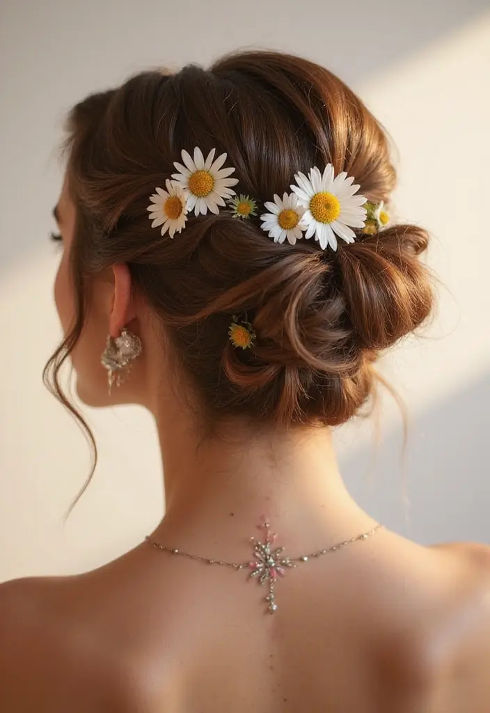 30 Creative Hair Tattoos for Ladies That Stand Out - 1. Dainty Daisies