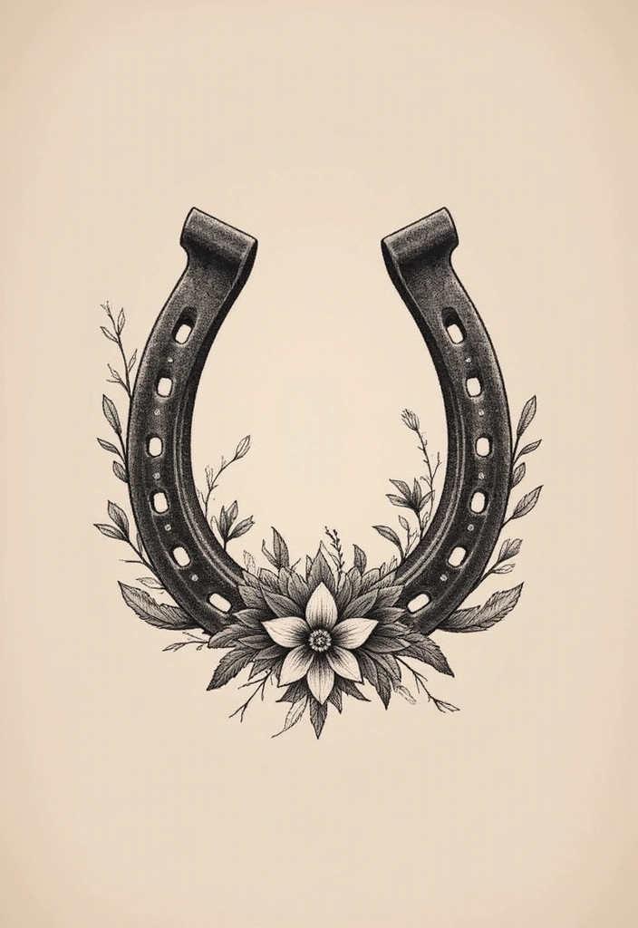 30 Horse and Horseshoe Tattoos for Luck and Freedom - 1. The Classic Horseshoe