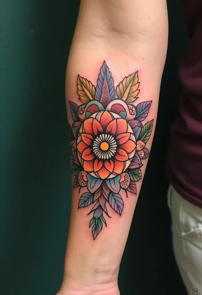 30 Inner Forearm Tattoo Ideas for a Personal Statement - 1. Floral Mandala