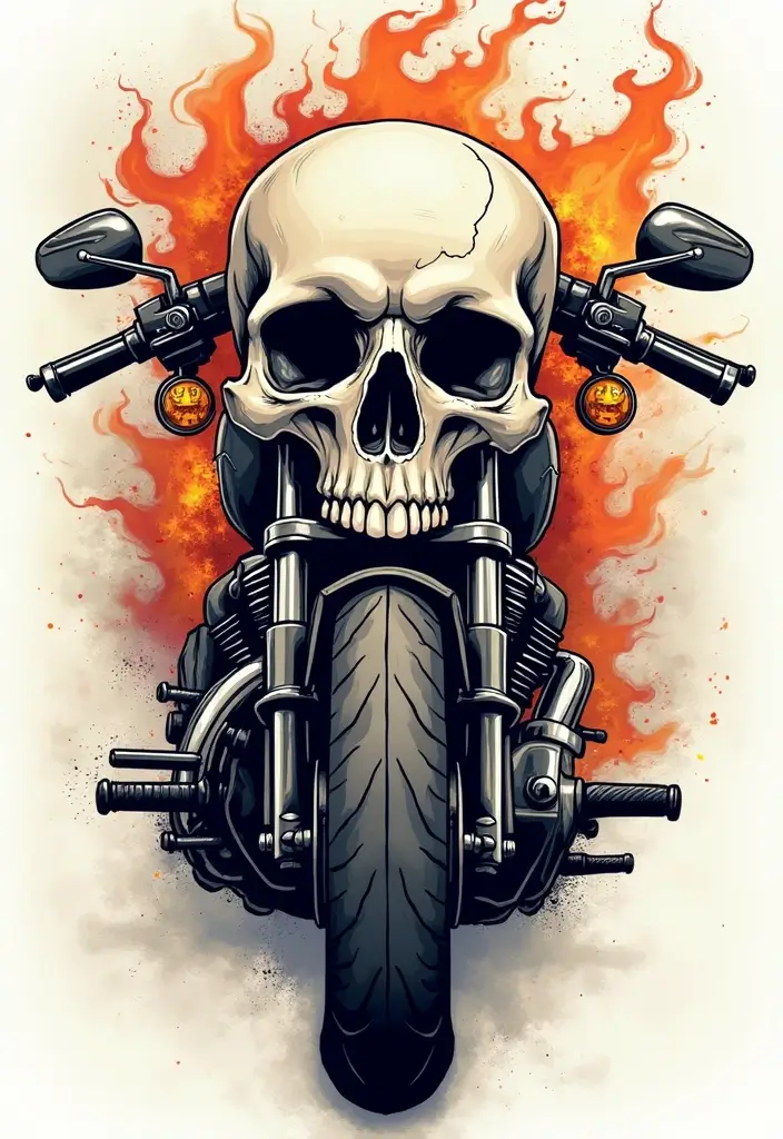 30 Motorcycle Tattoo Ideas for Riders and Enthusiasts - 1. The Classic Skull and Crossbones