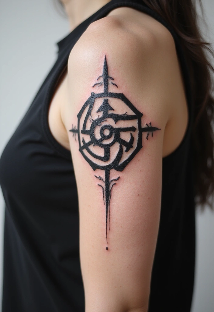 30 Naruto Tattoo Symbols for True Anime Fans - 1. Uchiha Clan Symbol