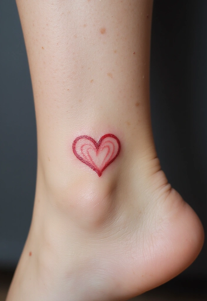 30 Small Tattoo Placements That Make a Big Statement - 1. Tiny Heart on the Ankle
