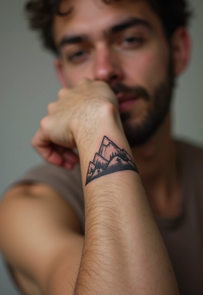 30 Subtle Men Tattoos That Look Minimal Yet Powerful - 1. Tiny Mountains