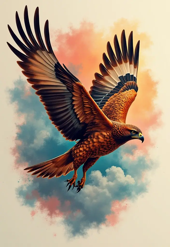 30 Hawk Tattoo Designs That Represent Vision and Strength - 1. The Majestic Soaring Hawk
