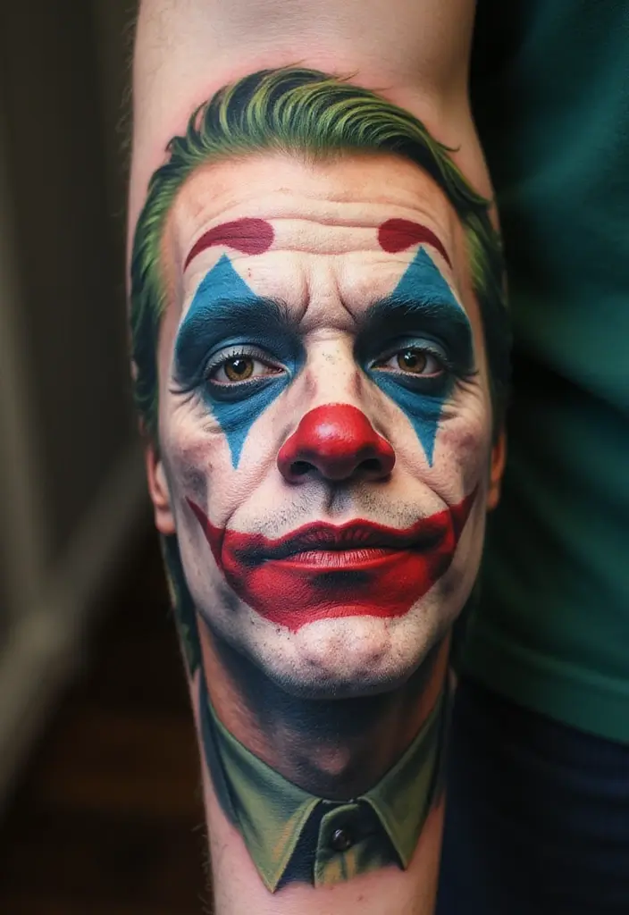 30 The Joker Tattoo Meaning and Unique Designs - 1. The Classic Joker Face Tattoo