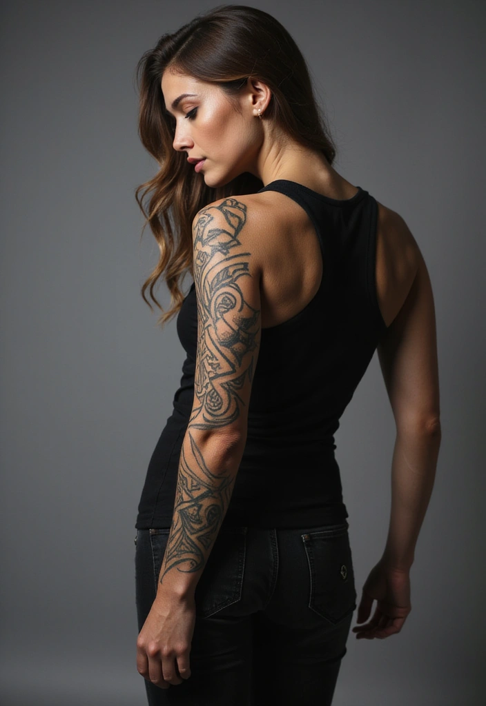 30 Tribal Half Sleeve Tattoos for Bold and Timeless Designs - 1. The Power of Abstract Lines