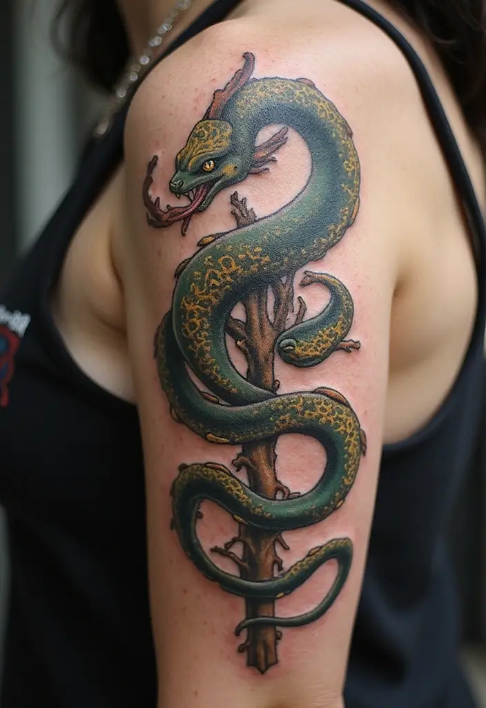 30 Viking Snake Tattoo Designs with Norse Symbolism - 1. The Midgard Serpent