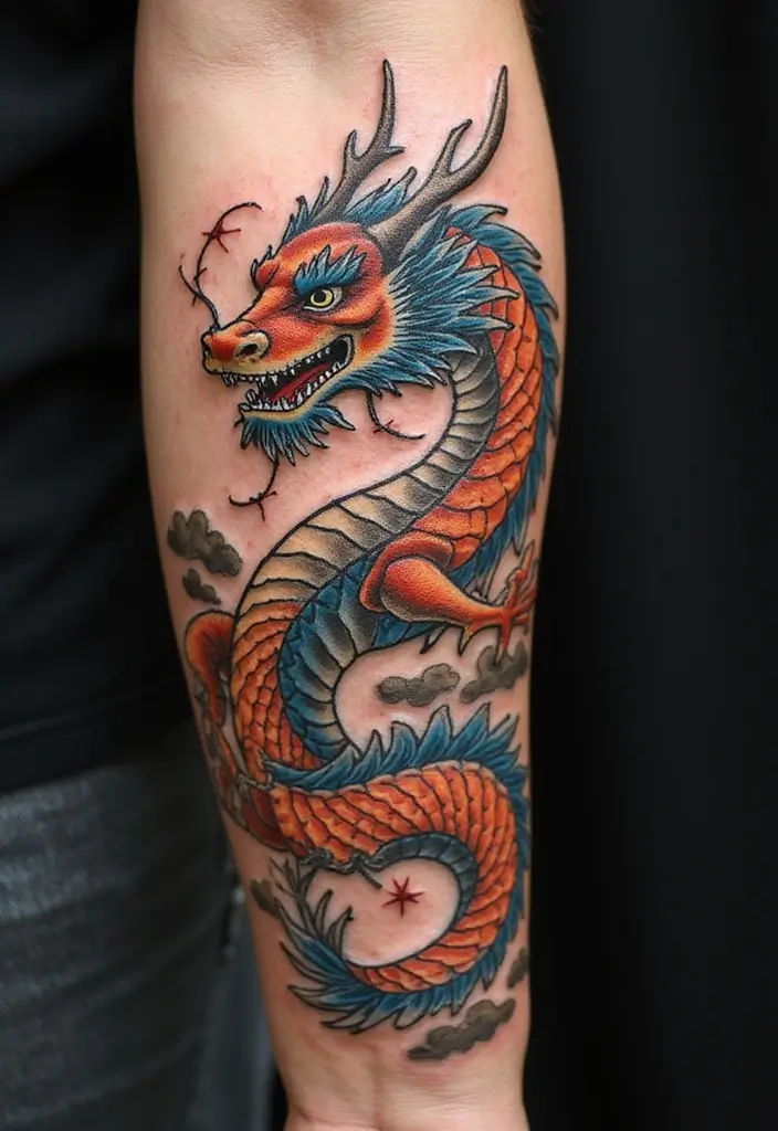 30 Yakuza Tattoo Name Inspirations and Their Meanings - 1. 龍 (Ryuu) - The Dragon
