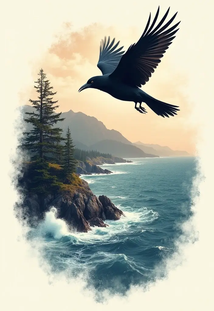 30 Blackbird Tattoo Meaning and Stunning Design Inspirations - 20. Adventure and Exploration
