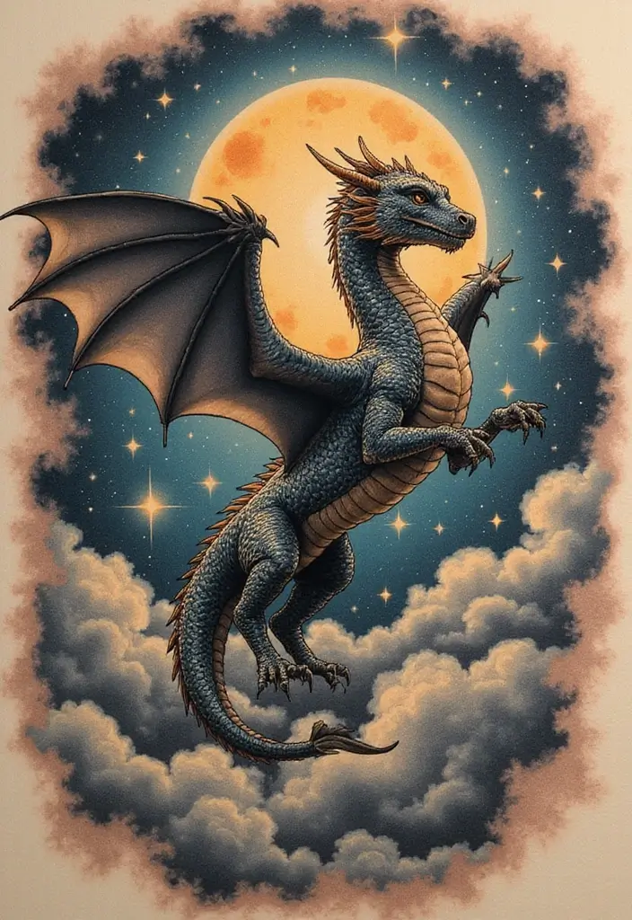 30 Chinese Dragon Tattoo Meaning and Artistic Designs - 20. The Dragon of Dreams