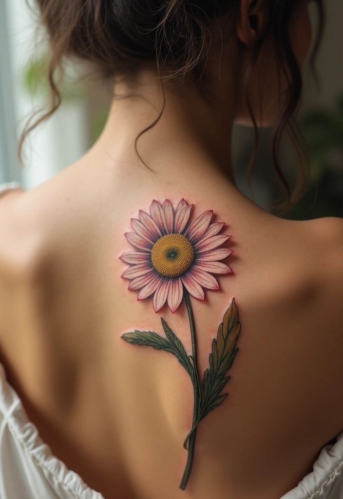 30 Daisy Tattoo Ideas for a Fresh and Delicate Design - 20. Daisy Portrait