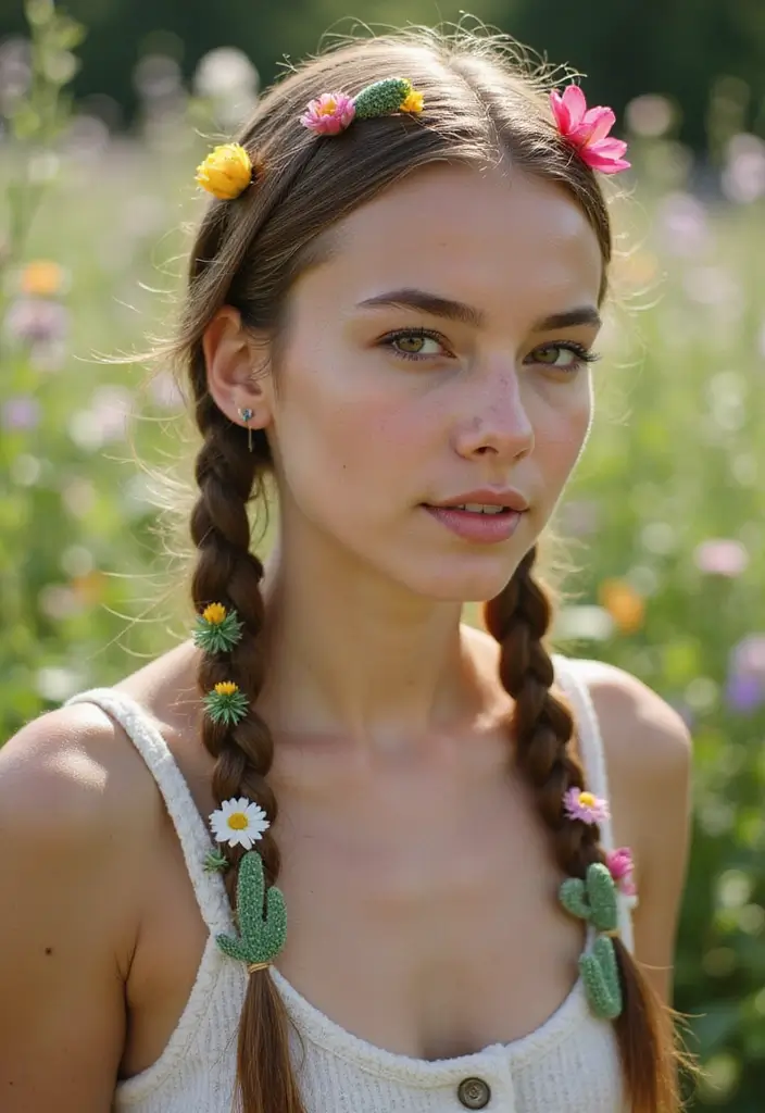 30 Creative Hair Tattoos for Ladies That Stand Out - 20. Creative Cacti