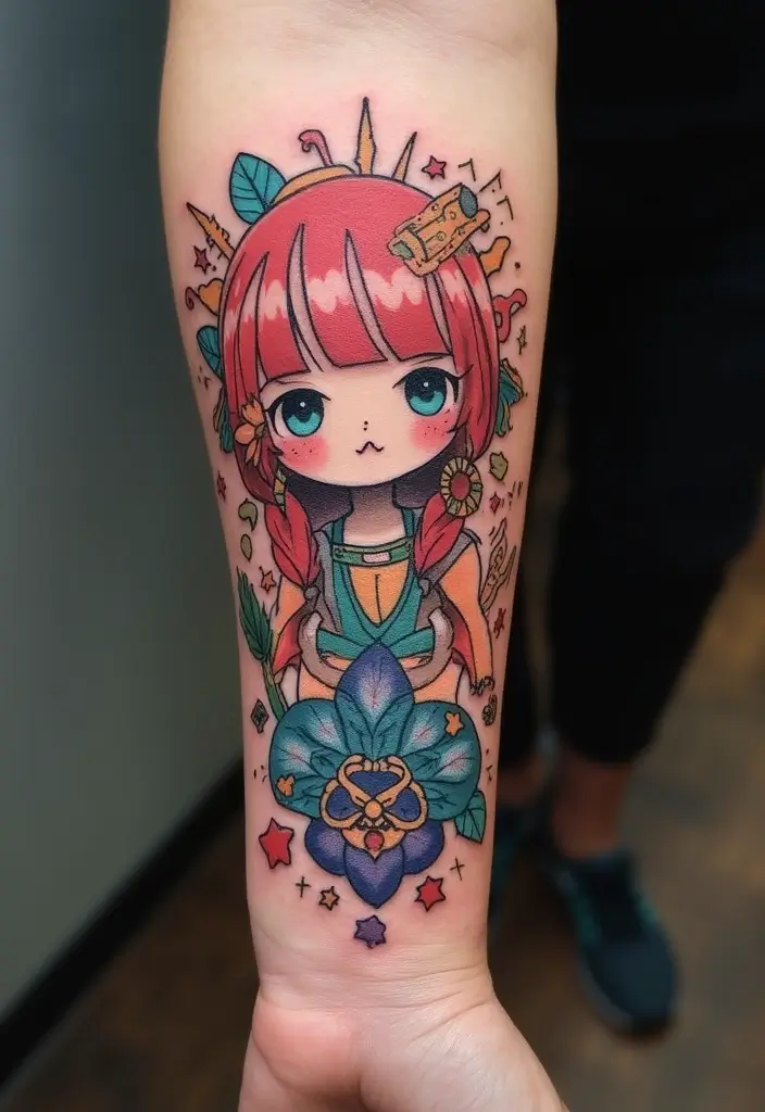 30 Inner Forearm Tattoo Ideas for a Personal Statement - 20. Custom Illustrations