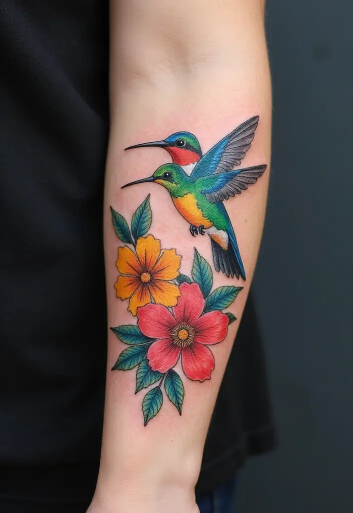 30 Irezumi Tattoo Designs Showcasing Traditional Japanese Art - 20. Hummingbird: Joy and Resilience