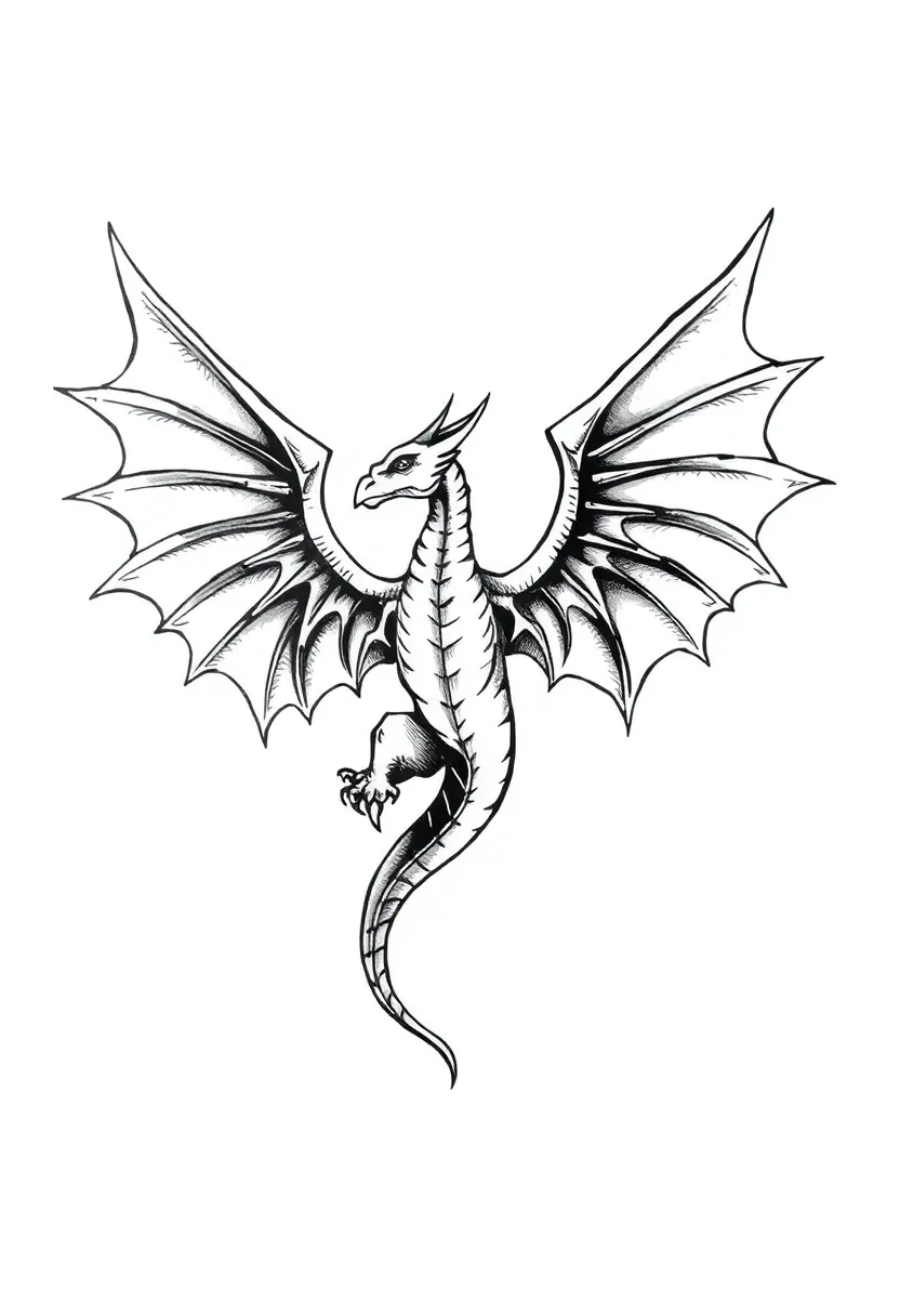 30 Japanese Dragon Tattoos That Showcase Power and Elegance - 20. The Dragon's Wings: Emblem of Freedom