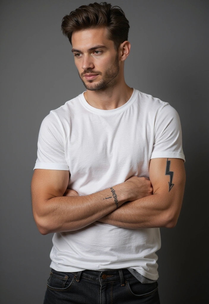 30 Lightning Tattoos for Men That Electrify Style - 20. Lightning and Heart Beat
