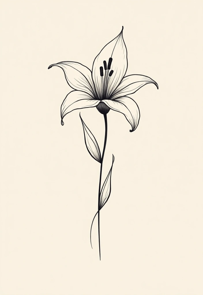 30 Lily Tattoo Symbolism Ideas for Elegant Ink - 20. Beauty of Simplicity