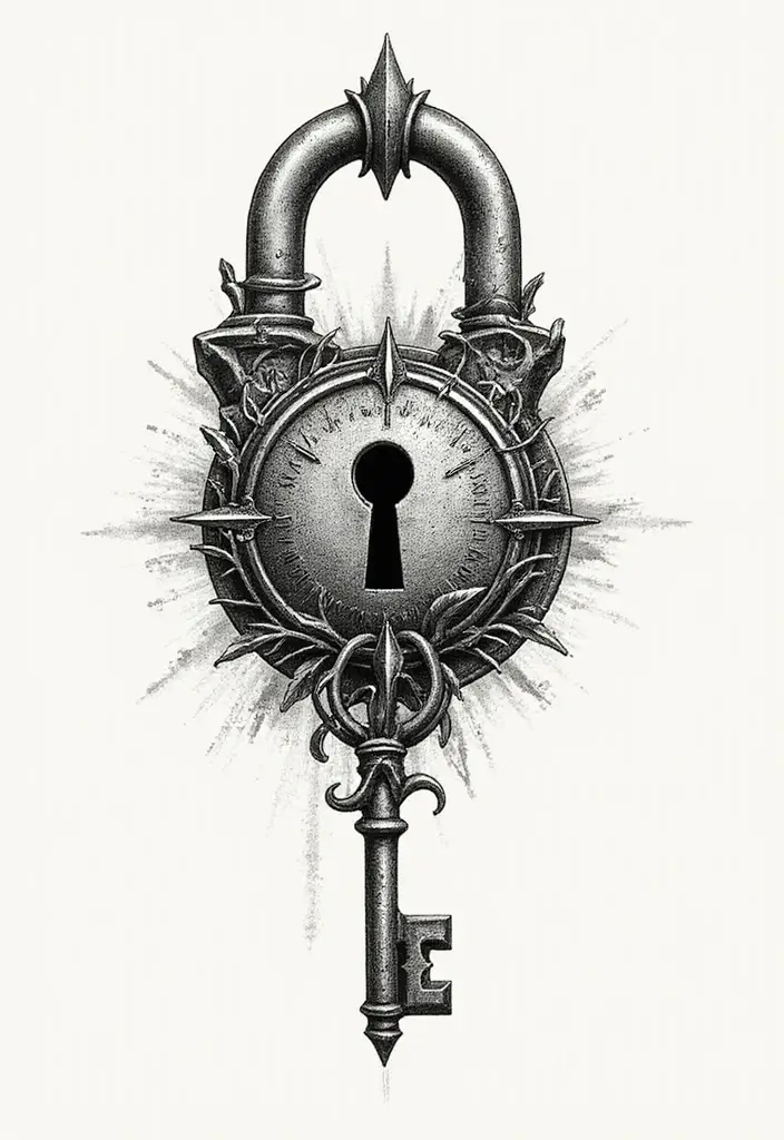 30 Male First Tattoo Ideas That Are Meaningful and Cool - 20. The Lock and Key