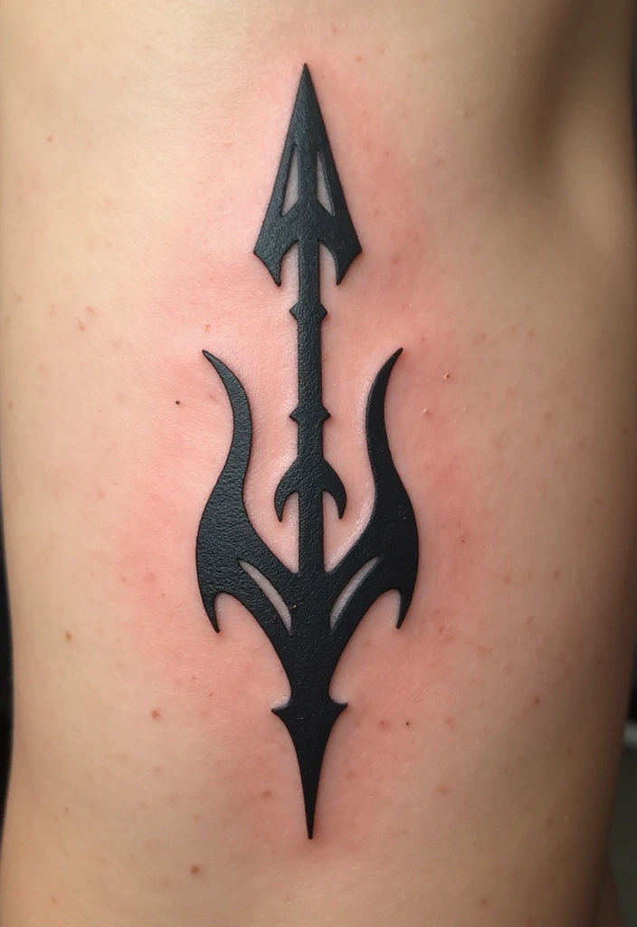 30 Masculine Tribal Tattoos Full of Power and Legacy - 20. The Tribal Arrow