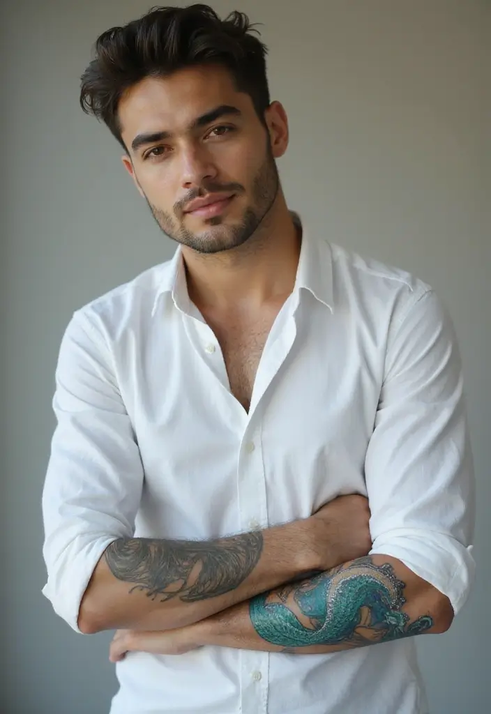 30 Creative Mermaid Tattoos for Men with Ocean Spirit - 20. Ocean Wave Mermaid