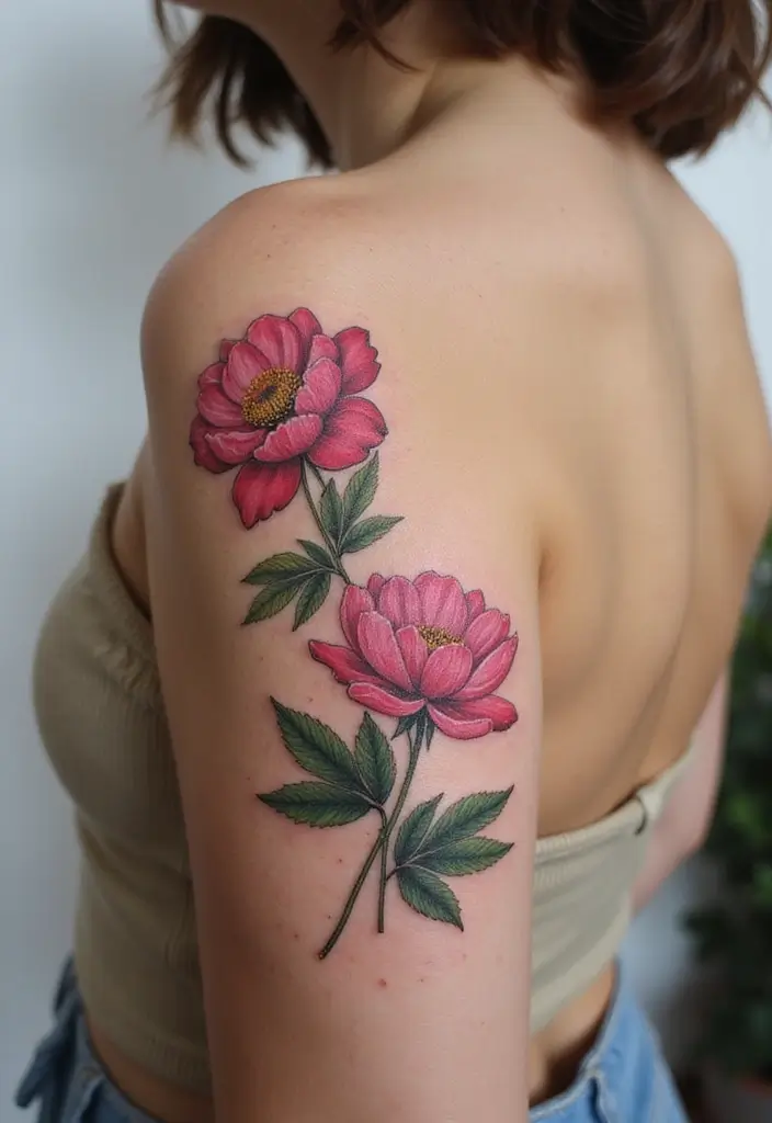30 Peony Tattoo Ideas with Meaning and Elegance - 20. Peony and Lotus