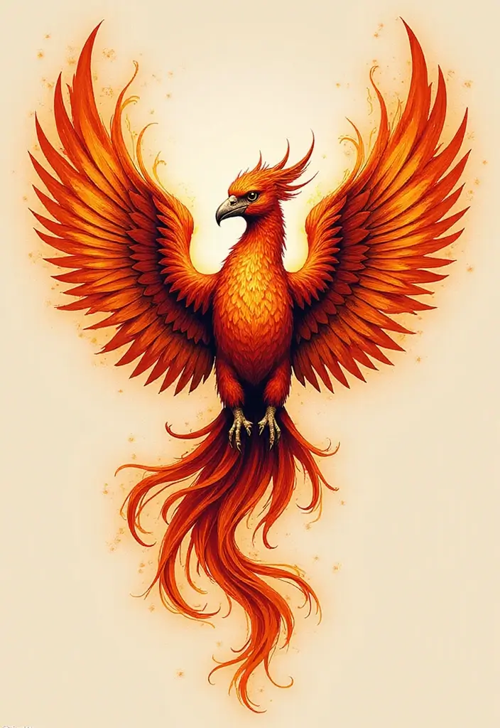 30 Phoenix Reborn Tattoo Designs with Deep Meanings - 20. Phoenix Surrounded by Fire