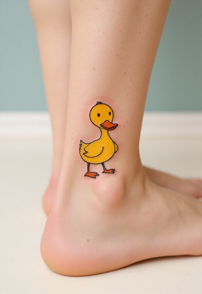 30 Symbolic Bird Tattoos with Powerful Messages - 20. The Dynamic Duck