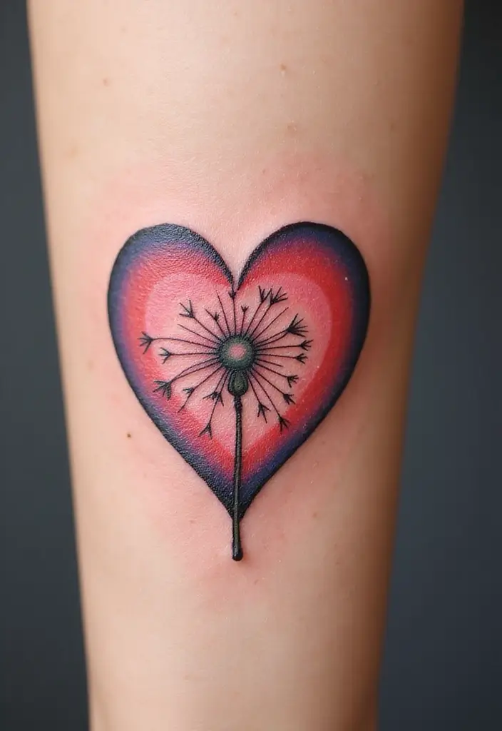 30 Symbolism of a Dandelion Tattoo with Stunning Designs - 20. Self-Love and Acceptance