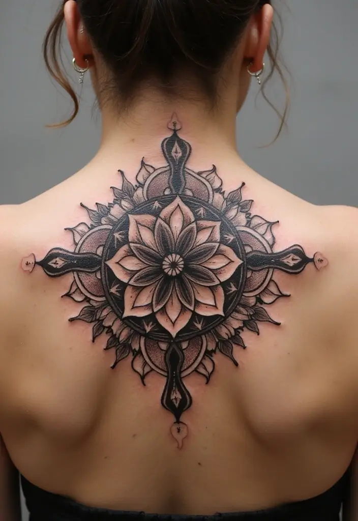 30 Unbreakable Bond Tattoo Inspirations Full of Emotion - 20. Lotus Mandala