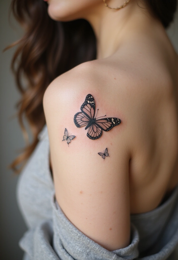 30 Women’s Popular Tattoos That Never Go Out of Style - 20. Minimalist Butterflies