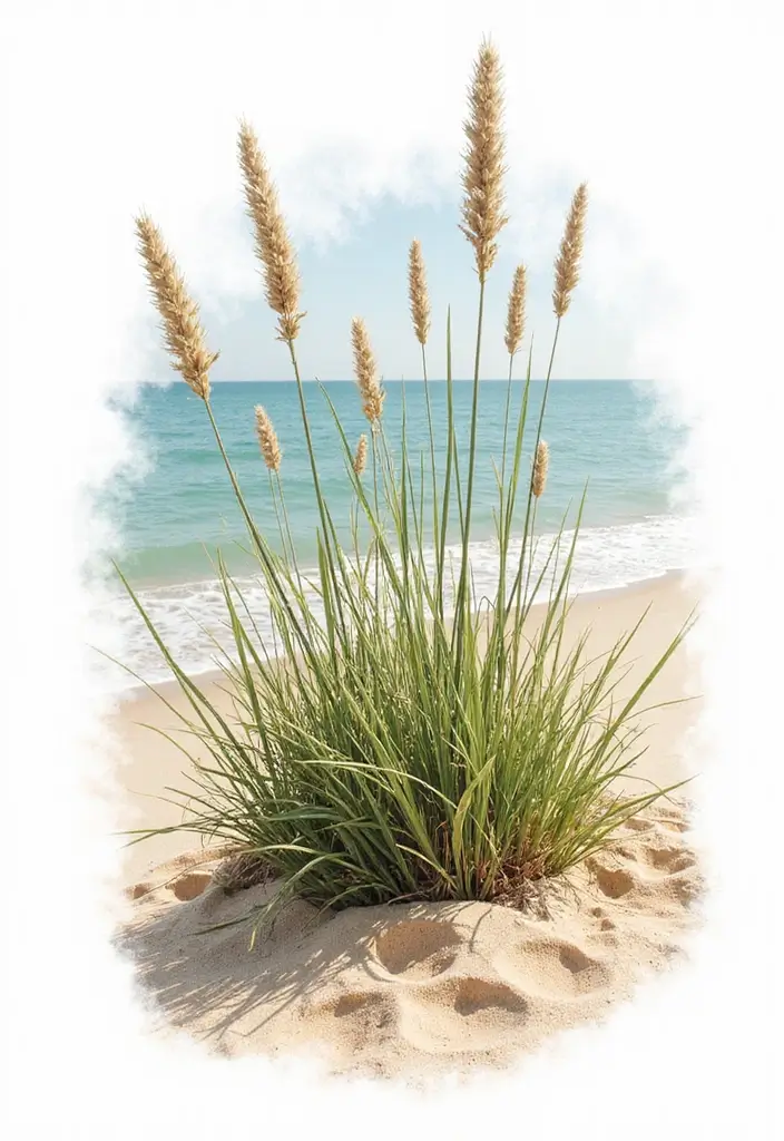 30 Beach Tattoos for Guys with Laid-Back and Cool Vibes - 21. Coastal Flora