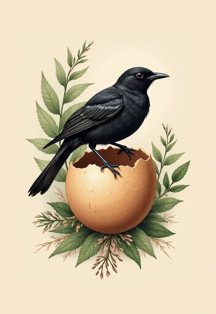 30 Blackbird Tattoo Meaning and Stunning Design Inspirations - 21. New Beginnings