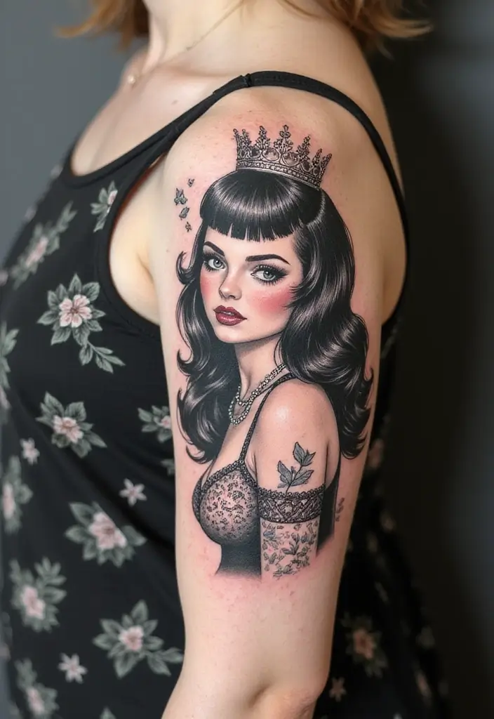 30 Blackwork Tattoo Ideas That Are Bold and Artistic - 21. Vintage and Retro Styles