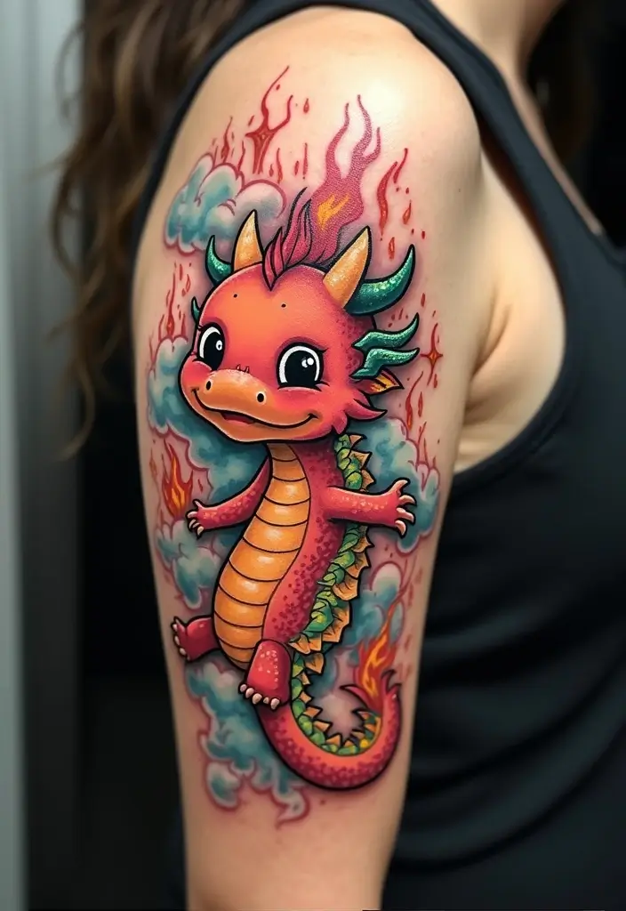 30 Cartoon Tattoo Ideas That Are Fun and Creative - 21. Fantastical Creatures